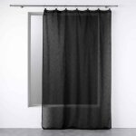 Rideau voilage � anneaux linka 140x240cm noir