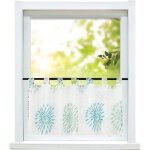 Rideaux voilage brise bise transparents pour cuisine - vert - l / h 120x45cm