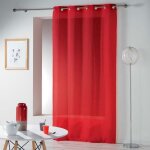 Rideau voilage tamine telma 140x240cm rouge - paris prix