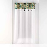 Rideau voilage à ?illets bohoflora 140x240cm jaune Rideau voilage à ?illets bohoflora 140x240cm jaune