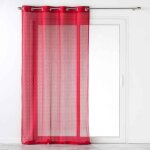 Rideau voilage � ?illets castille 140x240cm rouge