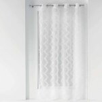 Rideau voilage � ?illets dany 140x240cm blanc