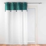 Rideau voilage � ?illets evie 140x280cm bleu