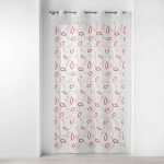 Rideau voilage � ?illets hoops 140x240cm rouge