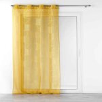 Rideau voilage � ?illets lineor 140x240cm jaune