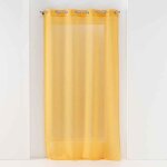 Rideau voilage � ?illets sandra 140x280cm jaune