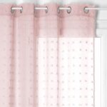 Rideau voilage - paris prix - lily - 140x240cm - polyester - couleur rose Rideau voilage - paris prix - lily - 140x240cm - polyester - couleur rose