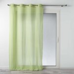 Rideau voilage - paris prix - mitsy - 140x240cm - vert - 8 oeillets - tendance