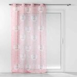 Rideau voilage petite �toile 140x240cm rose