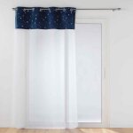 Rideau voilage phosphorescent moonlight 140x280cm bleu Rideau voilage phosphorescent moonlight 140x280cm bleu