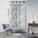 Rideau voilage - paris prix - romana - 140x240cm - polyester - blanc & noir