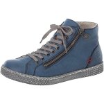 Bottines femme rieker - modle  lacets - couleur bleu royal - chaussure de transition