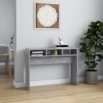 Rillbus - table console agglom�r� 105 x 30 x 80 cm table dappoint pour couloir salon chambre gris b�ton ...