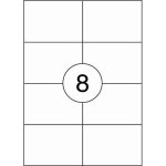 Rillstab rillprint 800 etiquettes autocollantes 105 x 74 mm 8 par feuille blanc - ri89120