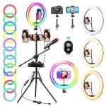 Ring light avec trépied professionnel 65 - 210cm / 83 10 anneau lumineux avec 33 modes rvb et 10 niveaux ... Ring light avec trépied professionnel 65 - 210cm / 83 10 anneau lumineux avec 33 modes rvb et 10 niveaux ...