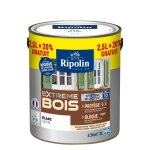 Ripolin peinture bois satin haute protection 10 ans qui prot�ge et magnifie vos bois - blanc