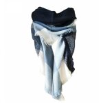 Rlbsl - echarpe triangulaire  carreaux femme chale chaud doux automne hiver - coloris : bleu marine ...