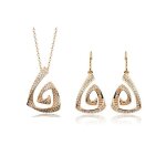 Rmega ajustable parure bijoux collier et boucle d?oreille mariage et zircon saint valentin noel anniversaire ...