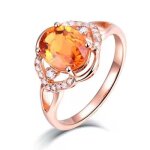 Bague femme alliance luxe rmega - elena - zircon - cuivre - doré rose Bague femme alliance luxe rmega - elena - zircon - cuivre - doré rose