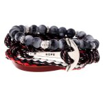 Rmega coffret cadeau 3pcs bracelets cuir pour homme femme tress bracelet manchette corde bracelet vintage ...