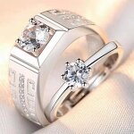 Rmega coffret cadeaux anneau de couple bague de fianailles cadeaux bijoux proposition cadeau anniversaire ...