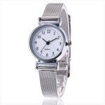 Rmega montre femme fille ados etudiant enfant - quartz - chic - acier - argent�