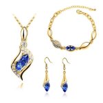 Rmega parure bijoux ajustable pour femme mariage coffret cadeau bracelet femme collier femme boucle doreille ...
