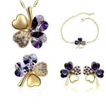 Rmega parure bijoux ajustable pour femme mariage coffret cadeau bracelet femme collier femme boucle doreille ...