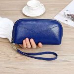 Rmega portefeuille femme cuir porte monnaie porte chquiers porte - cartes pour grande capacit(bleu) ...