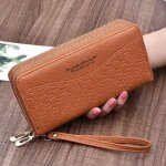 Portefeuille femme cuir rmega - grand porte chquiers - porte - cartes - pendentif feuille - poche pour ...
