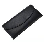Portefeuille femme longue rmega - noir - grande capacité - cuir pu Portefeuille femme longue rmega - noir - grande capacité - cuir pu