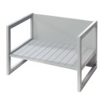Roba banquette enfant rglable  2 hauteurs dassise - convertible en table - style campagne - gris