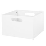 Casier de rangement - roba - bac � jouets - bois mdf - blanc - 42x38x26 cm