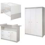 Roba chambre b�b� compl�te julia - lit 70x140 + commode � langer + armoire 3 portes - bicolore