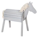 Roba cheval dext�rieur en bois massif pour enfant - sans bascule - cheval de jeu en gris