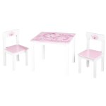 Roba ensemble table + 2 chaises enfants - krone - motif princesse - table de jeu et dapprentissage - ...