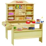 Roba grand march en bois avec caisse lectronique et accessoires - naturel