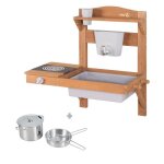 Roba jeu cuisine enfant � suspendre pour ext�rieur avec bac amovible - jouet dimitation avec accessoires ...