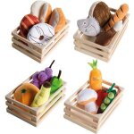 Roba jouets fruits et légumes pour marchande et cuisine enfant + 4 paniers en bois Roba jouets fruits et légumes pour marchande et cuisine enfant + 4 paniers en bois