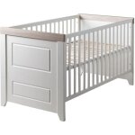 Roba lit bb volutif 70x140 felicia - rglable en hauteur - convertible - blanc / effet bois