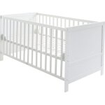 Roba lit bb volutif 70x140 - rglable en hauteur - 3 barreaux amovibles - coins de transformation ...