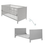 Roba lit bébé Évolutif 70x140 - réglable en hauteur - 3 barreaux amovibles - coins de transformation ... Roba lit bébé Évolutif 70x140 - réglable en hauteur - 3 barreaux amovibles - coins de transformation ...