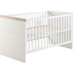 Roba lit b�b� �volutif nele convertible - 70x140 cm - r�glable en hauteur - 3 barreaux amovibles - blanc ...