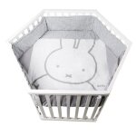 Roba parc b�b� hexagonal + tour de parc de protection miffy� et 6 roues - bois blanc