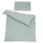 Roba parure de lit bb bio lil planet - housse de couette 100x135 + taie doreiller 40x60 - vert givr ...