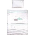 Roba parure de lit b�b� happy cloud coton - housse de couette 100x135 cm + taie 40x60 cm