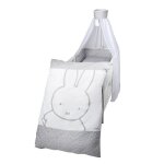 Roba parure de lit bb miffy 4 pcs : housse de couette + taie doreiller + ciel et tour de lit