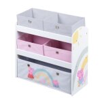 Roba peppa pig tagre de rangement pour jouets - 5 botes en tissu - motif de la truie et cochon - bois ...