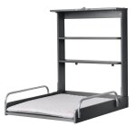 Roba table à langer murale pliante avec matelas à langer imperméable et Étagères intégrées - facile à ... Roba table à langer murale pliante avec matelas à langer imperméable et Étagères intégrées - facile à ...