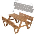 Table pique - nique enfants - roba - outdoor + - bois massif - 2 coussins - 4 personnes